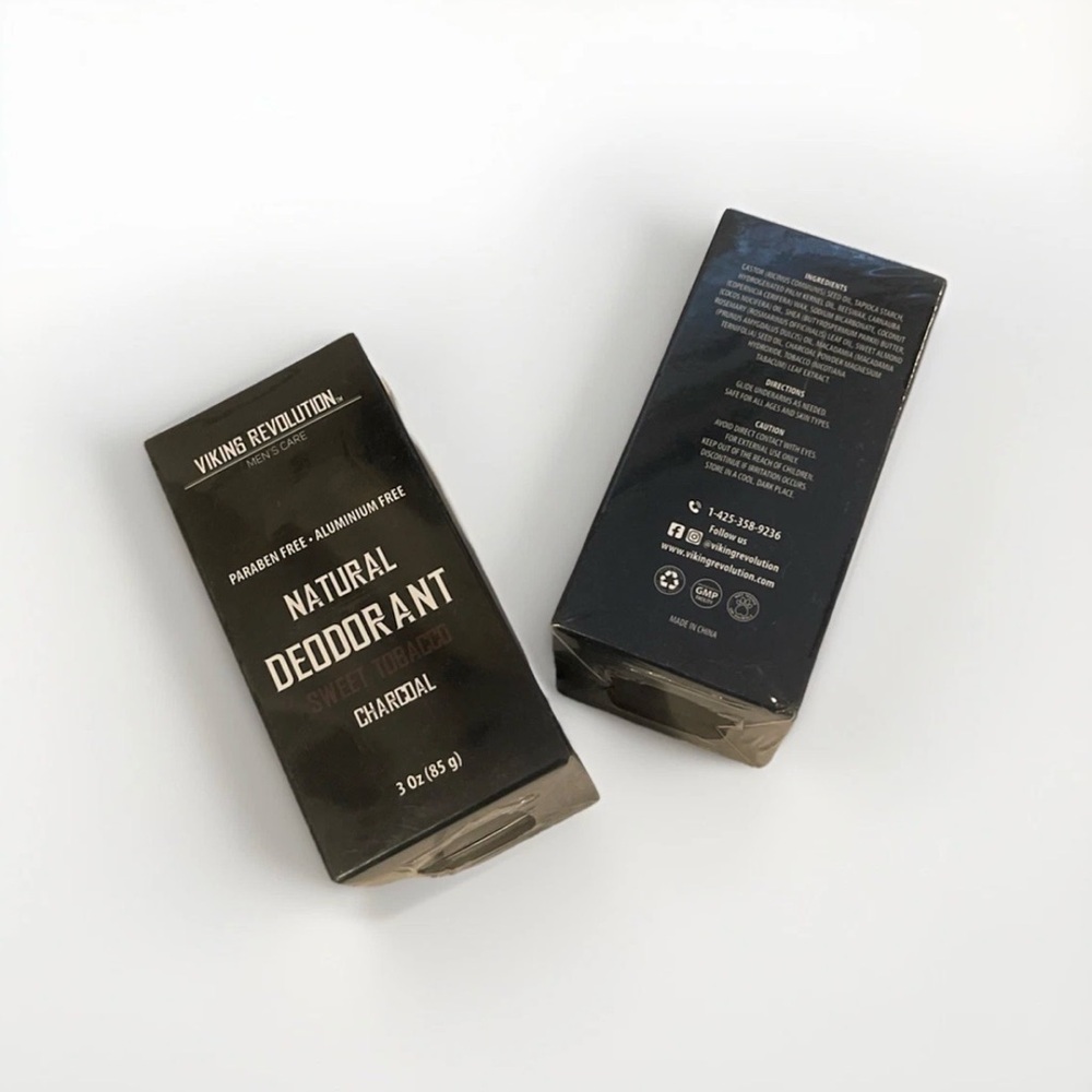 Viking Revolution Charcoal Natural Deodorant for Men